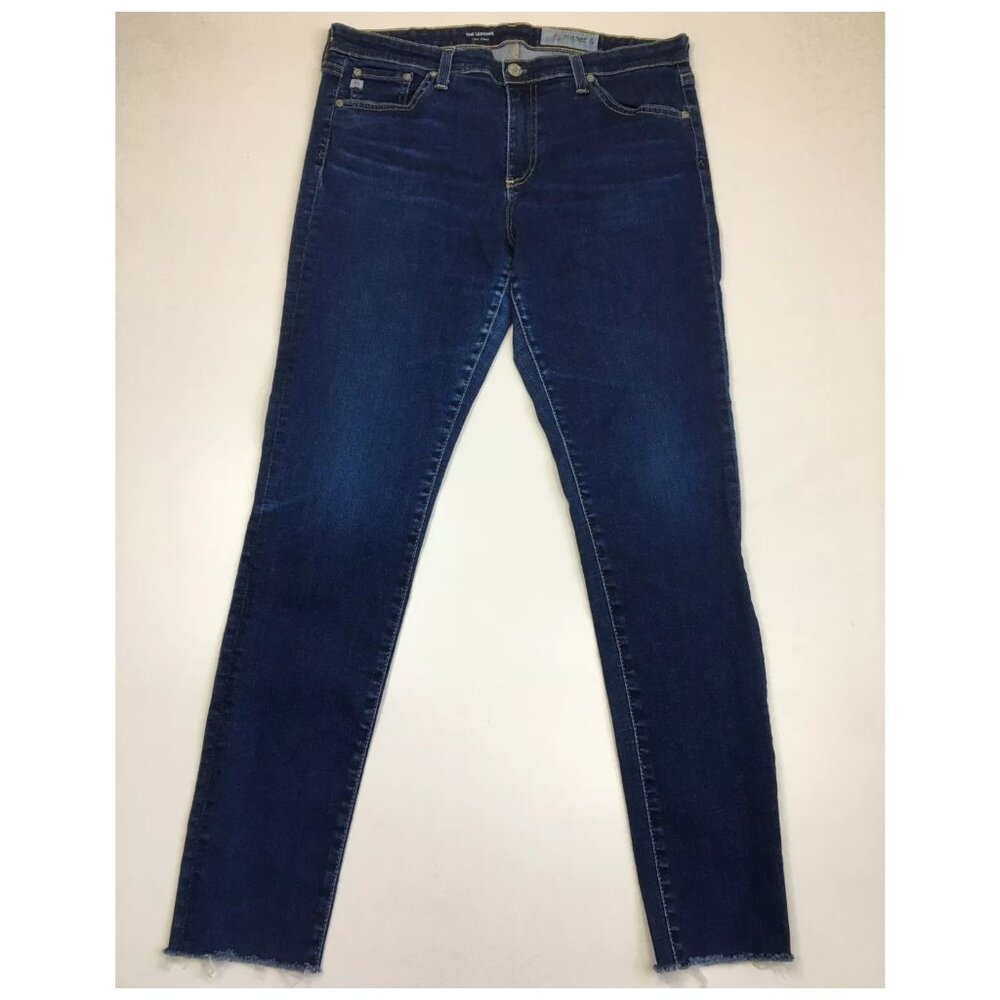 AG ADRIANO GOLDSCHMIED 5 Pocket The Legging Super Skinny Fray Hem Jeans